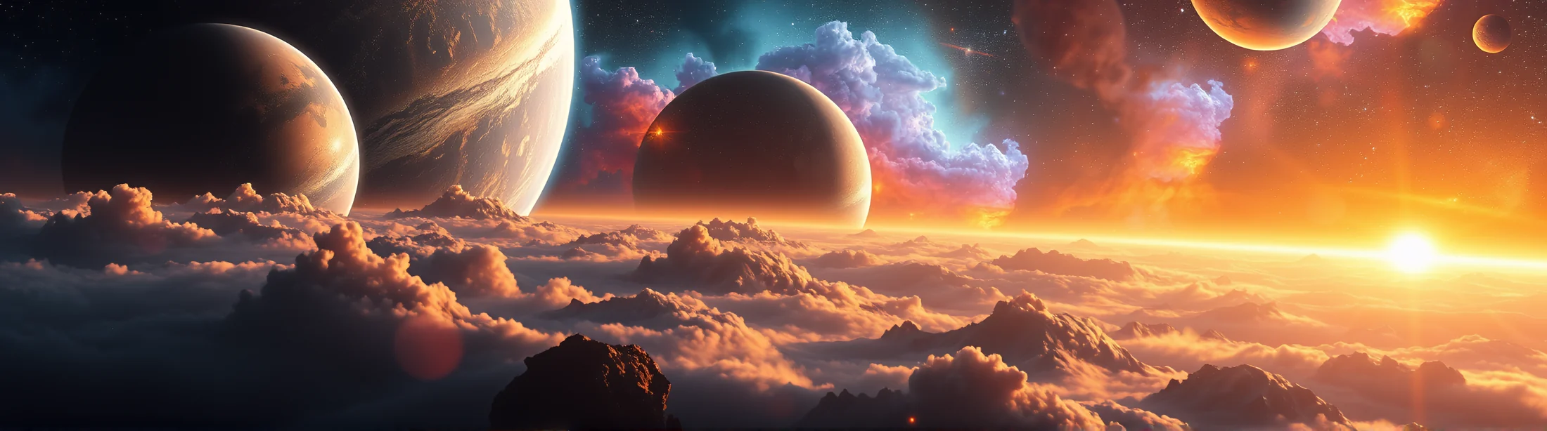 KI-generierte kosmische Bildwelt von TEAM 4E4